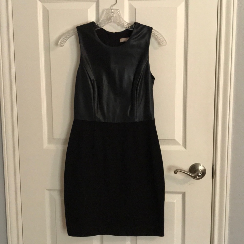 Banana Republic Sloan Leather Top Sheath dress